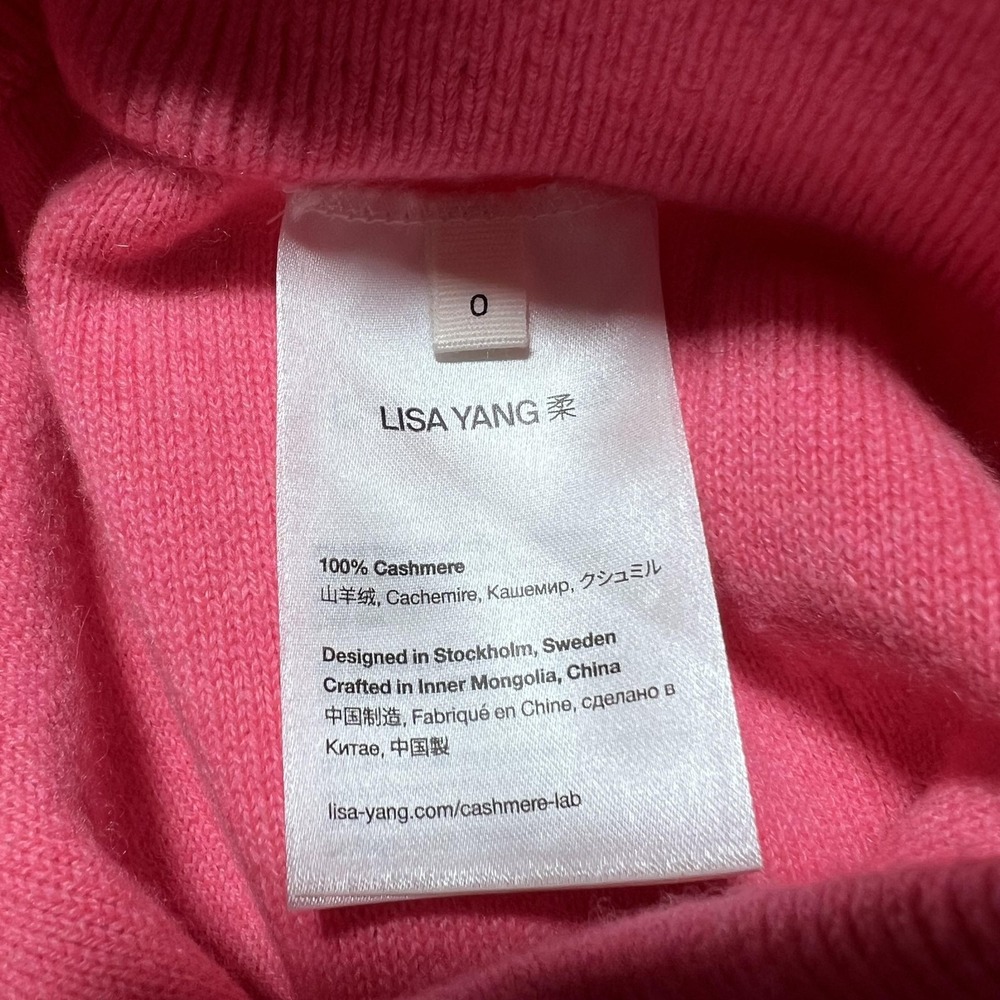LISA YANG Pink Tilley Trousers Pants Flared Cashmere Women's Size 0 High Rise - Picture 8 of 16